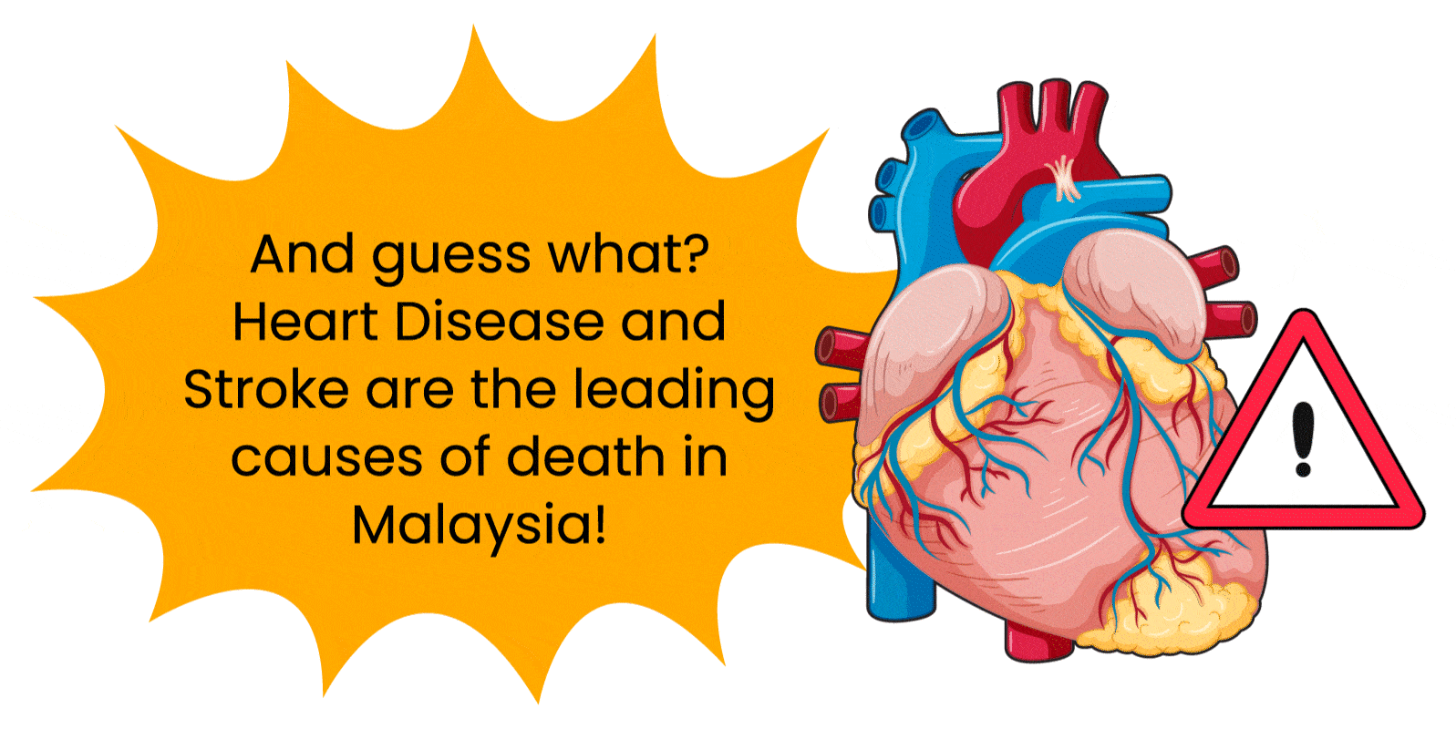 Heart disease and stroke are the leading causes of death in Malaysia